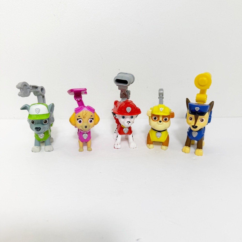 Paw Patrol Action Pack Pups 5 Figure Lot Marshall Chase Skye Rubble Zuma Sound